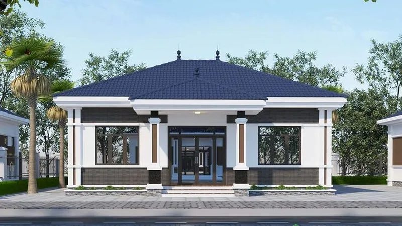 Mẫu thiết kế Biệt thự vườn Mái Nhật.webp sang trọng, mang phong cách hiện đại với kiến trúc mái Nhật tinh tế và không gian sống gần gũi thiên nhiên.
