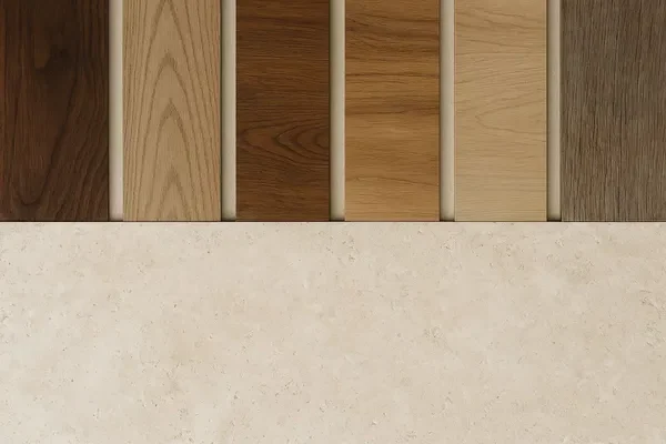 Mẫu gạch giả gỗ Wood-look Tiles tone màu tự nhiên ấm áp.