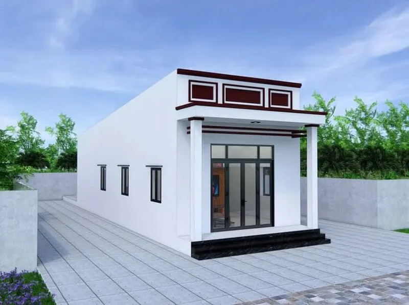 Mẫu nhà cấp 4 đơn giản, hiện đại với thiết kế tinh tế, tối ưu không gian sống, phù hợp cho các gia đình trẻ hoặc diện tích đất hẹp
