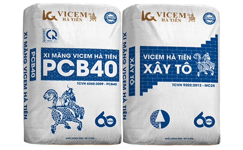 Xi măng Vicem Hà Tiên PCB40 và xi măng xây tô Hà Tiên
