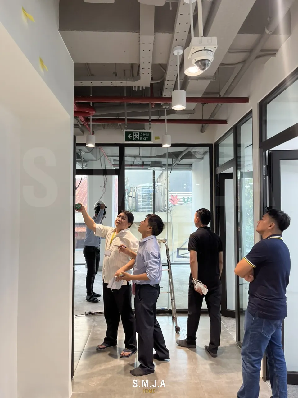 Nghiệm thu hệ thống chiếu sáng và lối thoát hiểm văn phòng - SMJA Home
