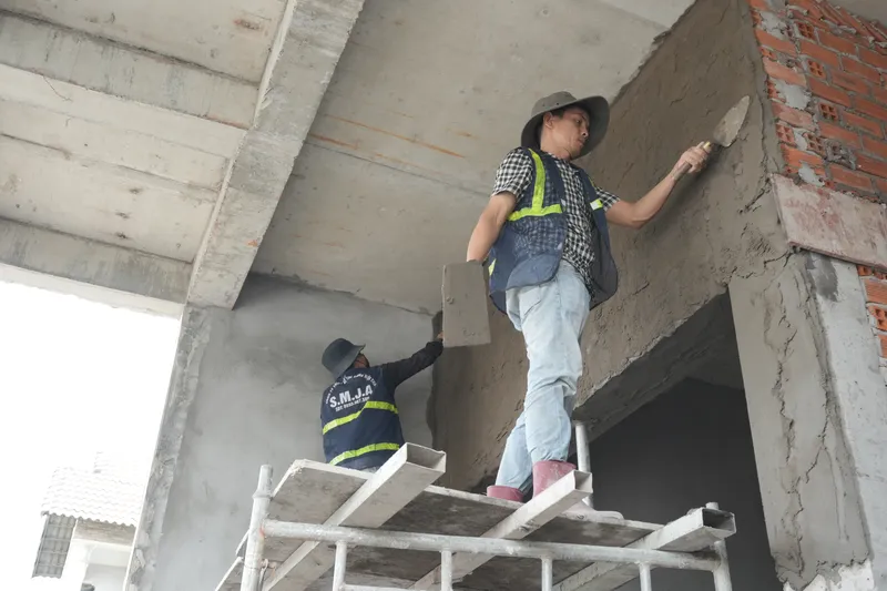 Thi công tô trát tường gạch xây thô cơ bản - SMJA Home
