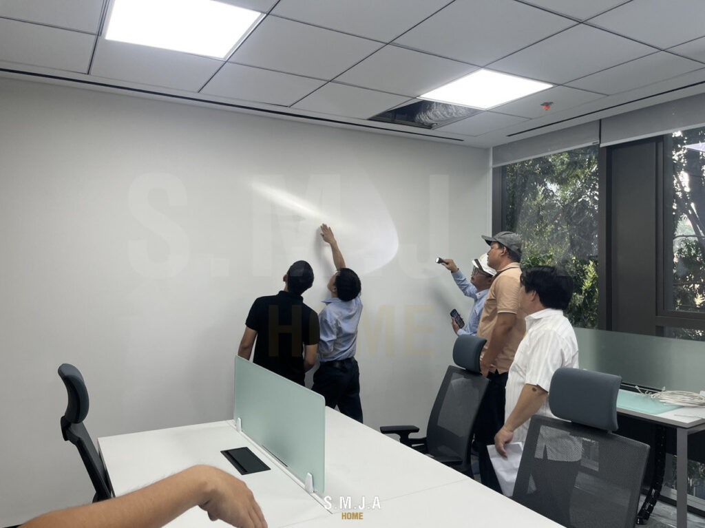 Nghiệm thu hệ thống chiếu sáng và lối thoát hiểm văn phòng - SMJA Home