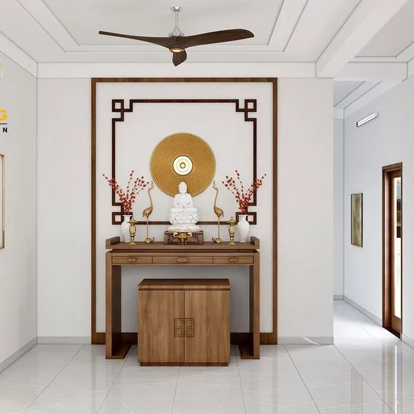 Mẫu thiết kế phòng thờ hiện đại sang trọng cho nhà phố