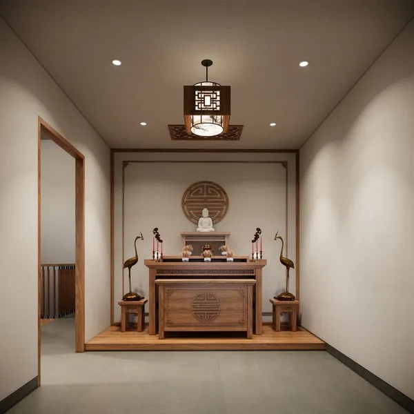 Mẫu thiết kế phòng thờ hiện đại cho nhà phố biệt thự