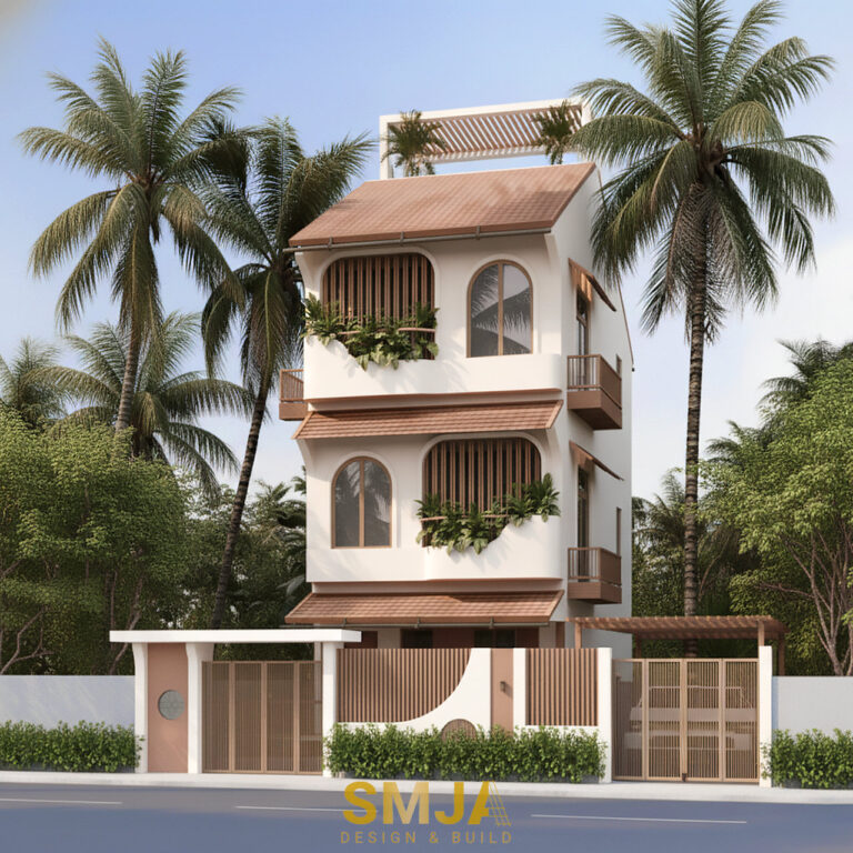 Nhà vườn 3 tầng tại Long An – SMJA thiết kế