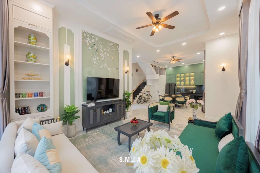 Không gian biệt thự tứ lập Sun Tropical Village phong cách Indochine – ảnh thực tế SMJA